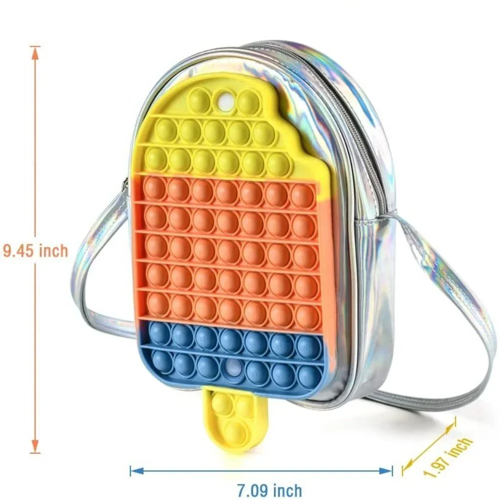 New Pop It Fidget Purse Popsicle Shoulder Bag Sensory Fidget Toy​